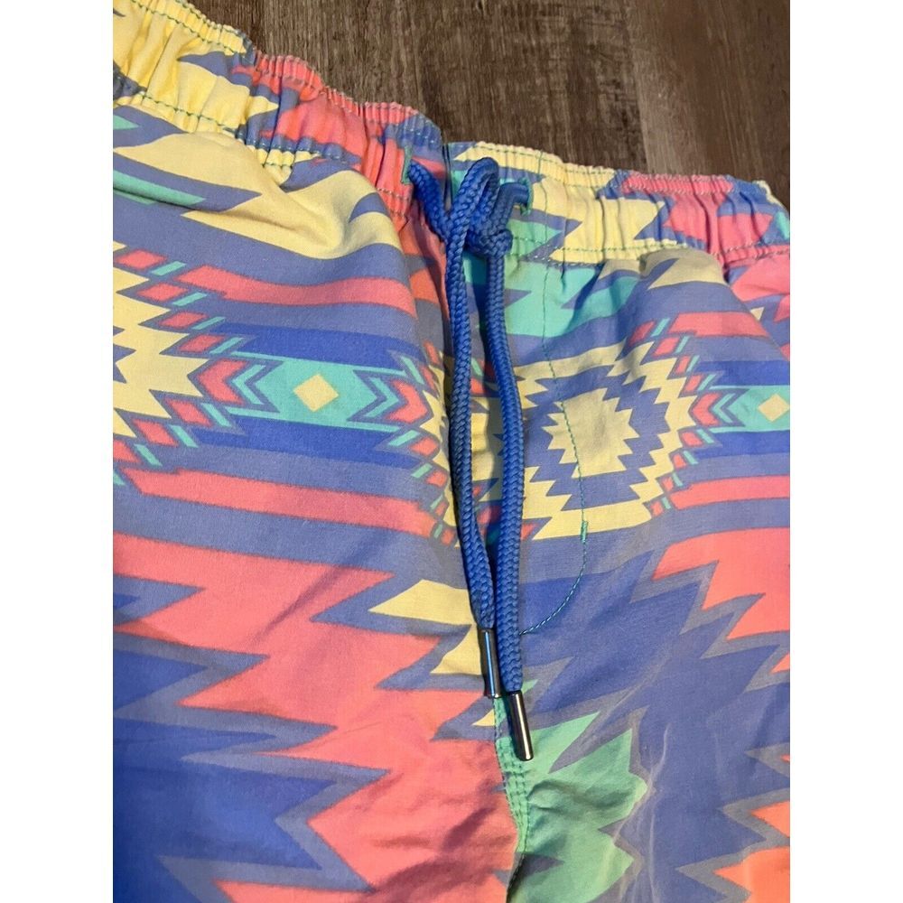 Rowdy Gentleman Mens Small Swim Trunks Pastel Southwestern Geometric Mesh Lined - Picture 2 of 8